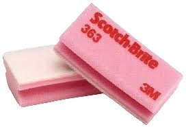 Scotch-Brite Synthetische spons met greep 363 Roze/Wit